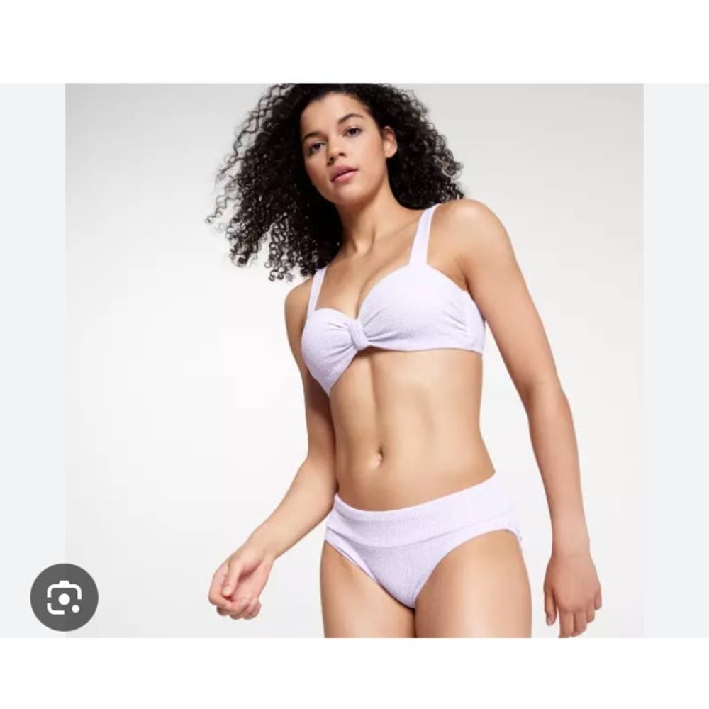 Calia Knot Front Bikini Top White Size Medium